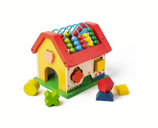 Casuta din Lemn si sortator cu forme geometrice