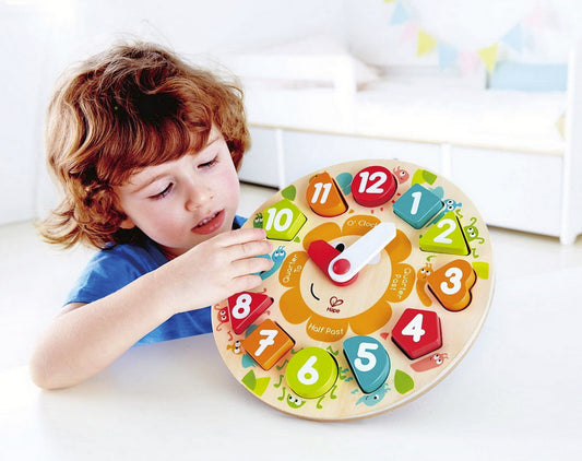 Ceas din lemn Hape - Chunky Clock