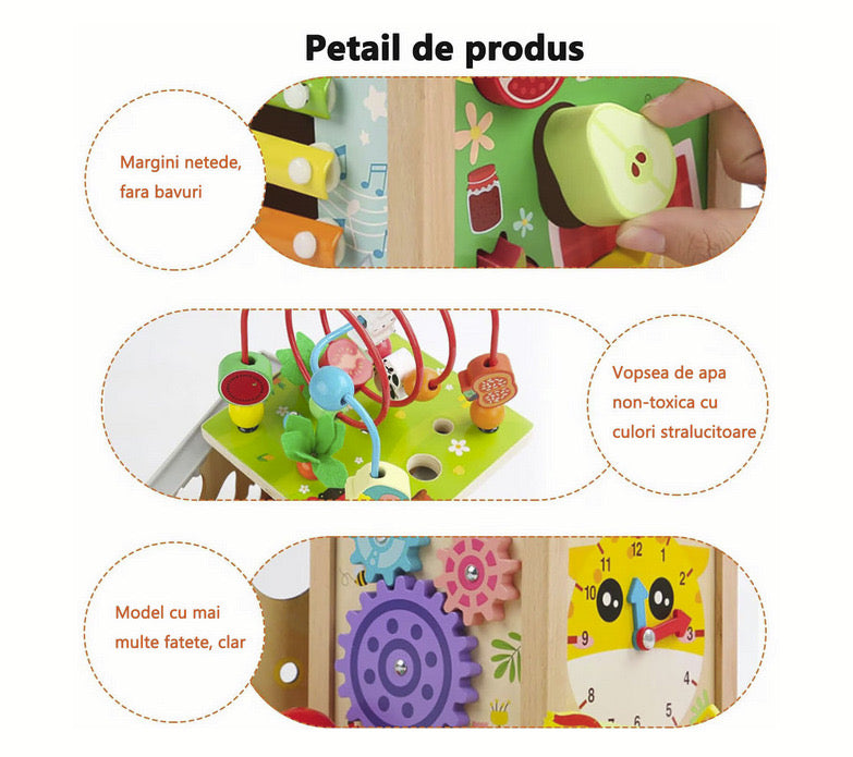 Jucărie educativă din lemn interactivă Montessori
