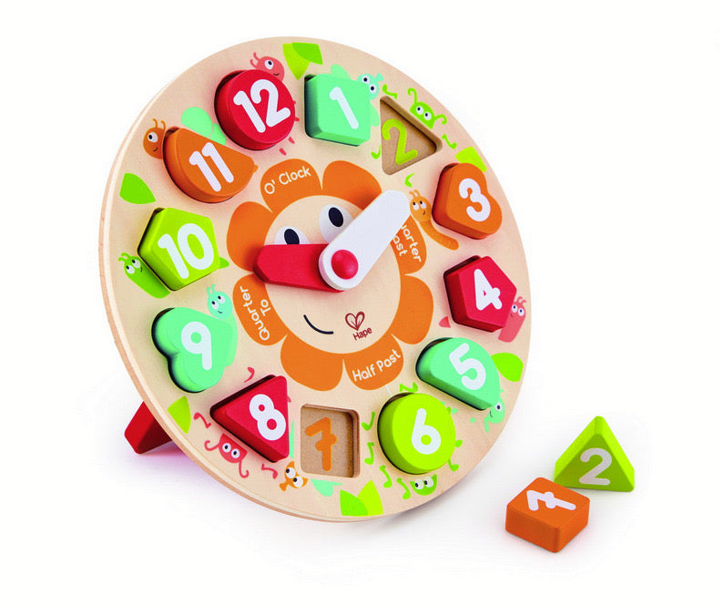 Ceas din lemn Hape - Chunky Clock