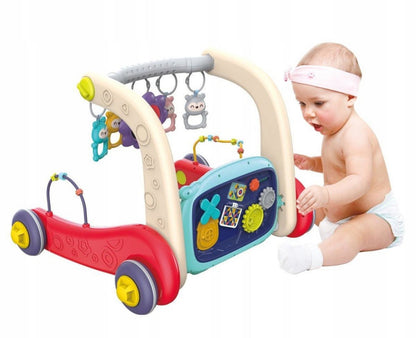 Centru de activitati multifunctional, saltea de joaca cu pian, antemergator si jucarie interactiva cu sunete si lumini, Multicolor