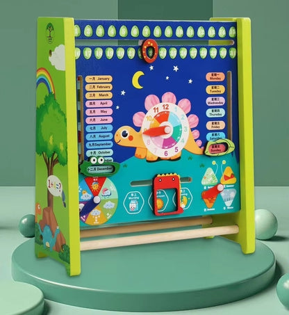 Numărătoare și calendar din lemn pentru Copii 2 în 1