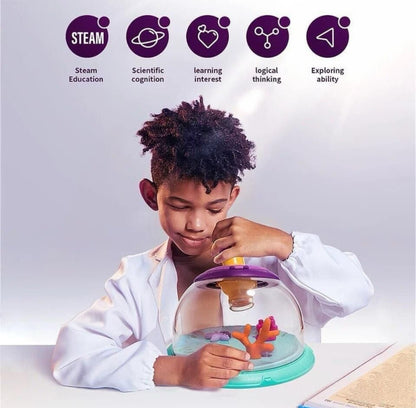 Joc Educativ Multifunctional, Observator Insecte, Plante si Animale, Acvariu Pesti cu Telescop Rotativ