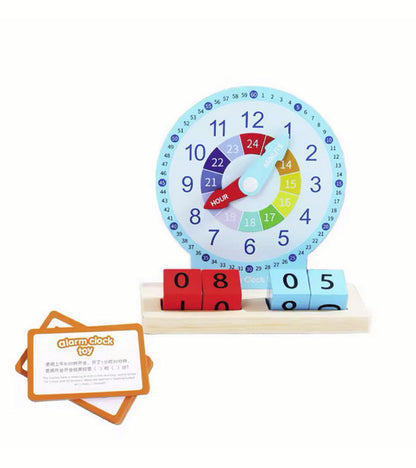 Jucarie Interactiva si educativa Ceas din Lemn