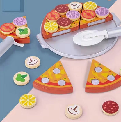 Set pizza din lemn cu accesorii