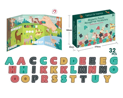 Puzzle Magnetic Educativ cu litere, 32 de piese
