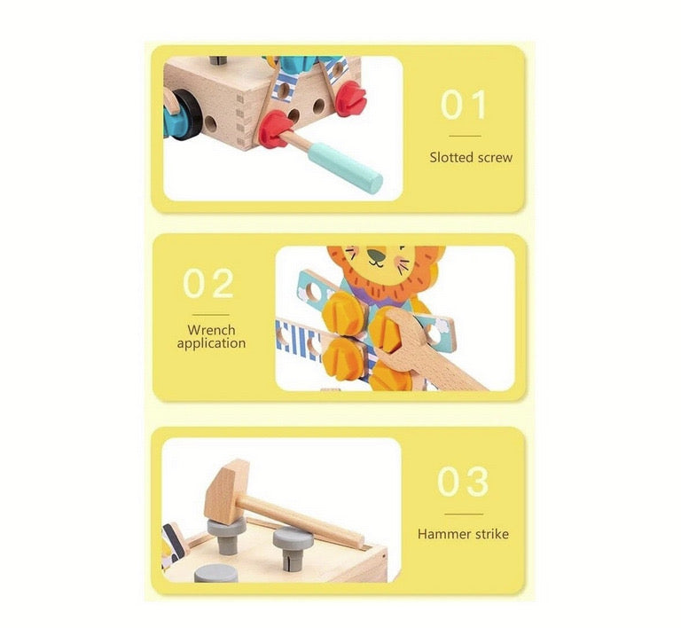 Set de joaca bricolaj din lemn, pentru copii 3 ani+