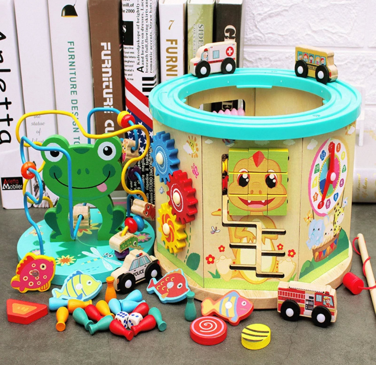 Joc educativ Montessori Broscuța cu mașinuțe