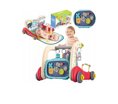 Centru de activitati multifunctional, saltea de joaca cu pian, antemergator si jucarie interactiva cu sunete si lumini, Multicolor