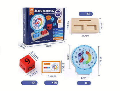 Jucarie Interactiva si educativa Ceas din Lemn
