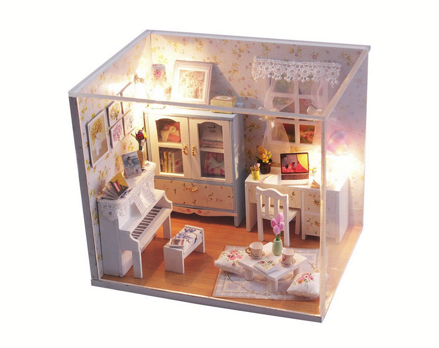 Machetă cameră în miniatură DIY cu lumini LED, Hemiola's Room