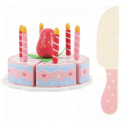 Tort aniversare din lemn cu accesorii