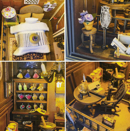 Kit Book Nook - Căsuță Miniatura DIY cu Lumini LED