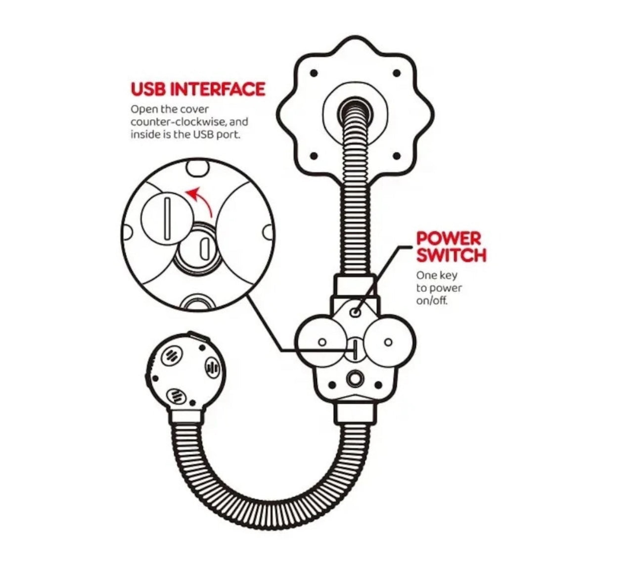 Cap de dus pentru copii 18 luni+, floarea soarelui, plastic, reglabil, verde/portocaliu, Verde