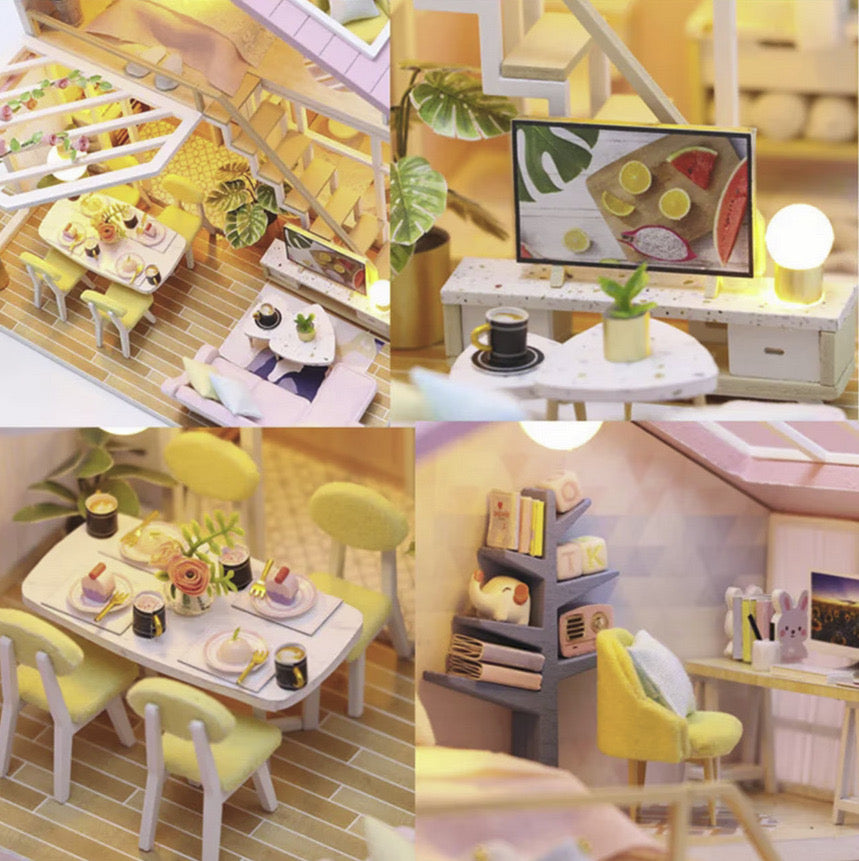 Căsuță De Asamblat Family DIY în miniatură