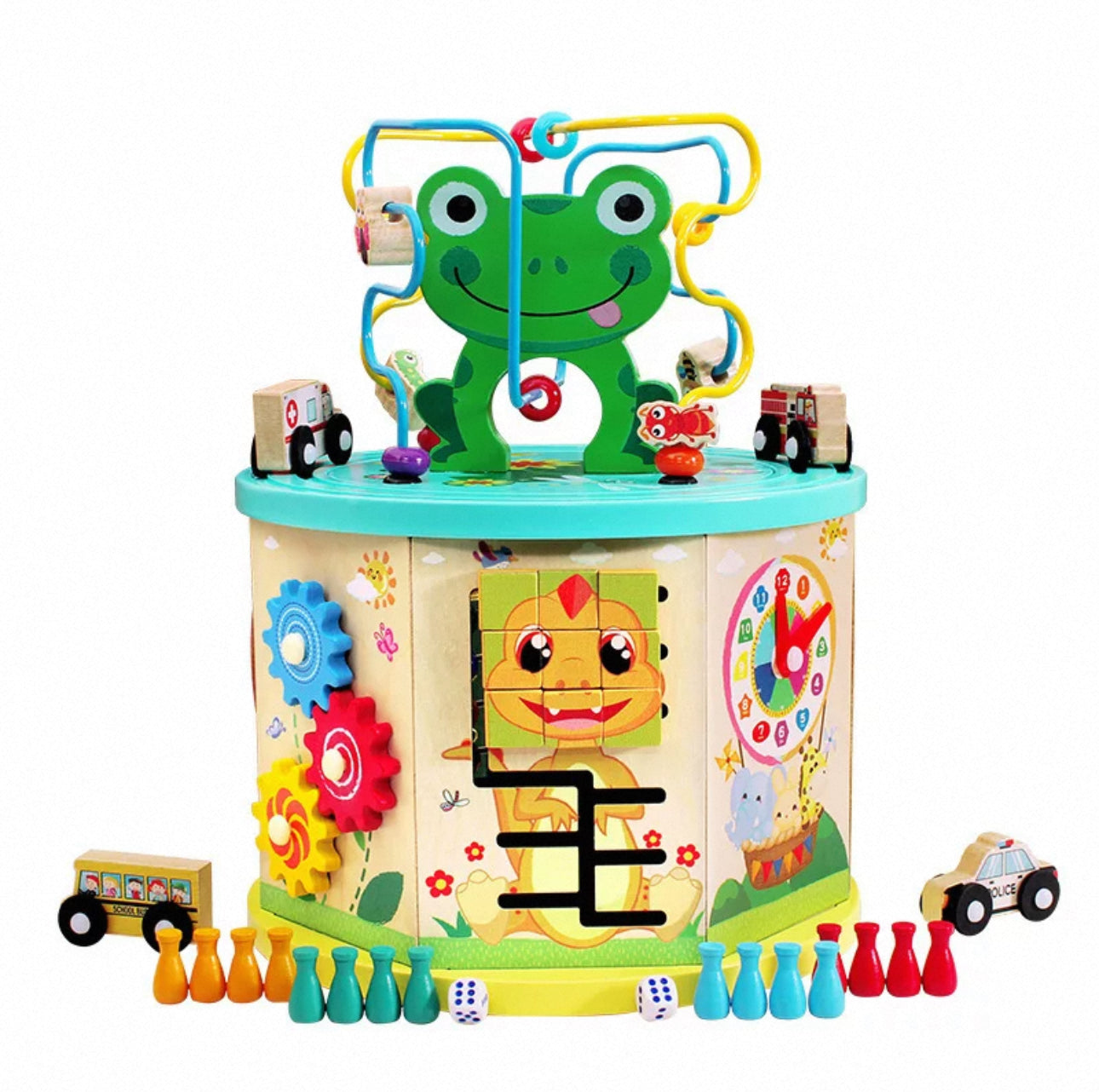 Joc educativ Montessori Broscuța cu mașinuțe