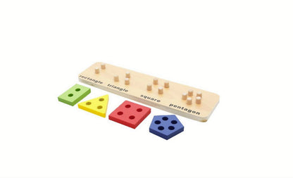Sortator forme geometice din lemn, Jucărie tip Montessori