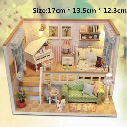 Jucărie pentru copii DIY - Căsută de păpuși de asamblat mobilată