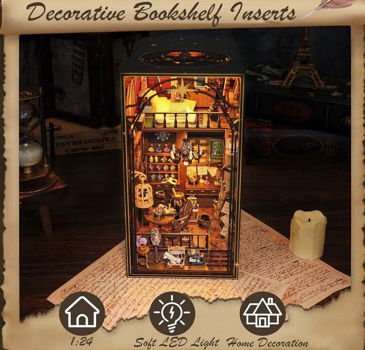Kit Book Nook - Căsuță Miniatura DIY cu Lumini LED