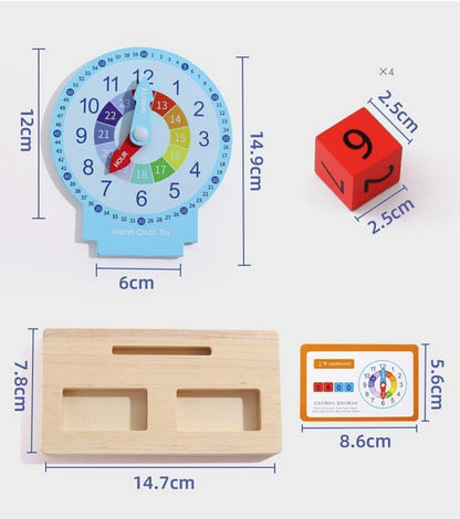Jucarie Interactiva si educativa Ceas din Lemn