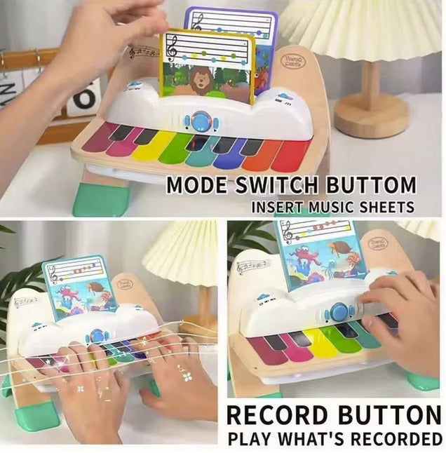 Pian interactiv pentru copii 1 an+, Magic Touch, din lemn