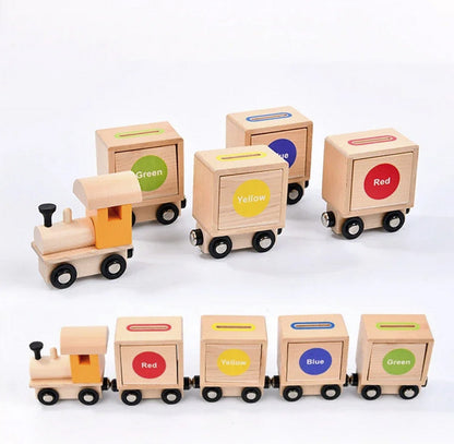 Trenuleț de jucărie educativ sortător pentru copii