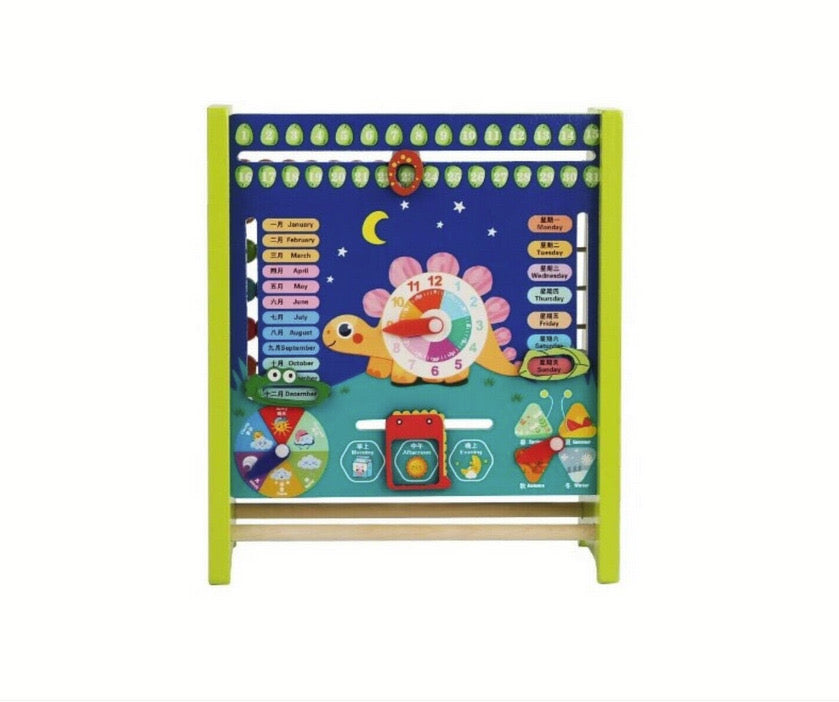 Numărătoare și calendar din lemn pentru Copii 2 în 1