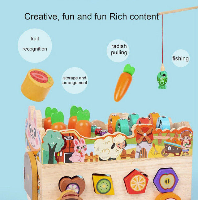 Jucărie Educativă din Lemn cu Functii Multiple