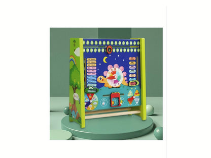 Numărătoare și calendar din lemn pentru Copii 2 în 1