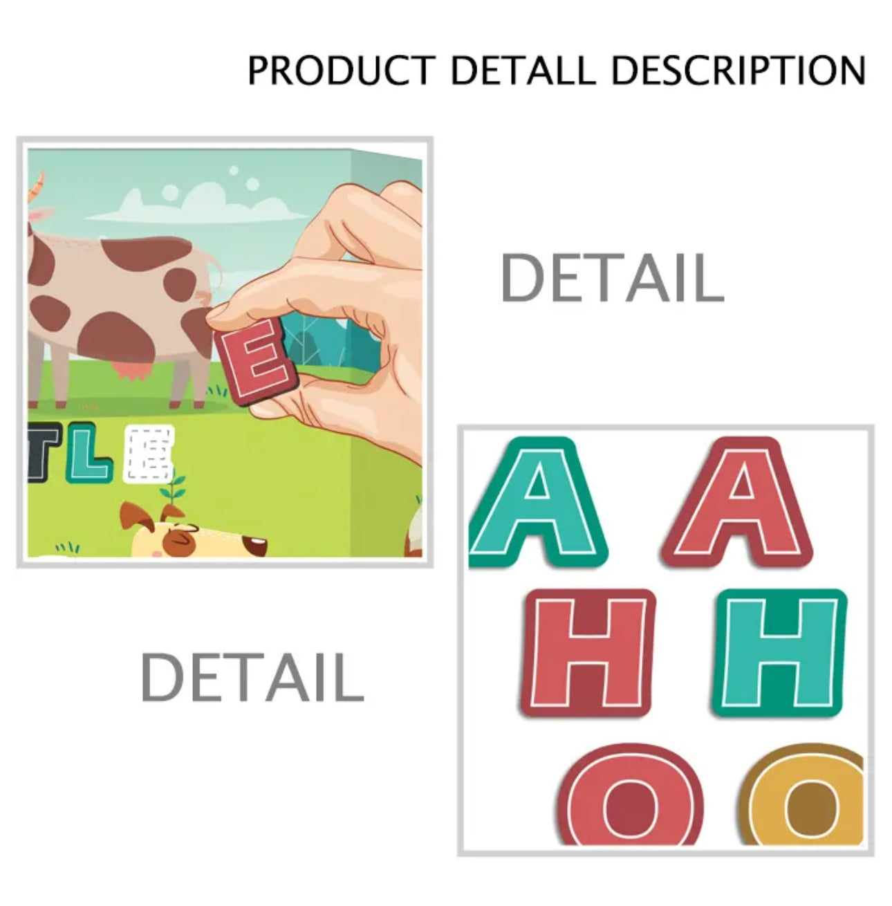 Puzzle Magnetic Educativ cu litere, 32 de piese