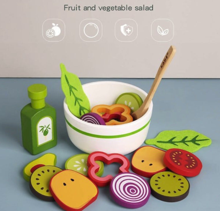 Joc de rol din lemn Salata de fructe feliate