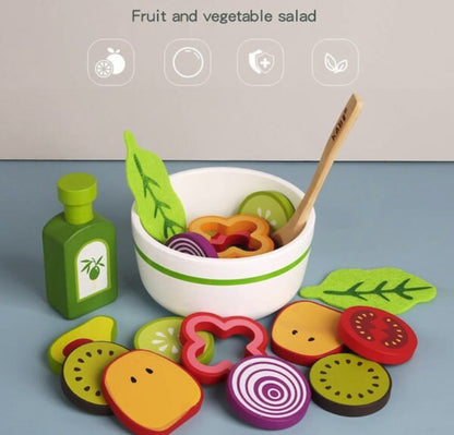 Joc de rol din lemn Salata de fructe feliate