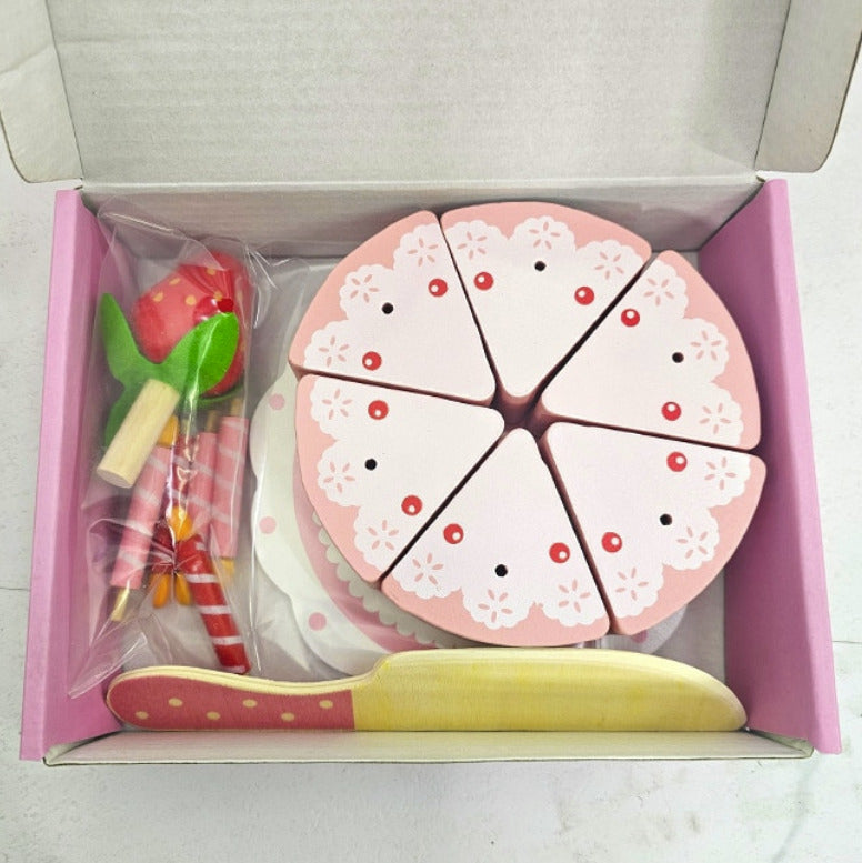 Tort aniversare din lemn cu accesorii