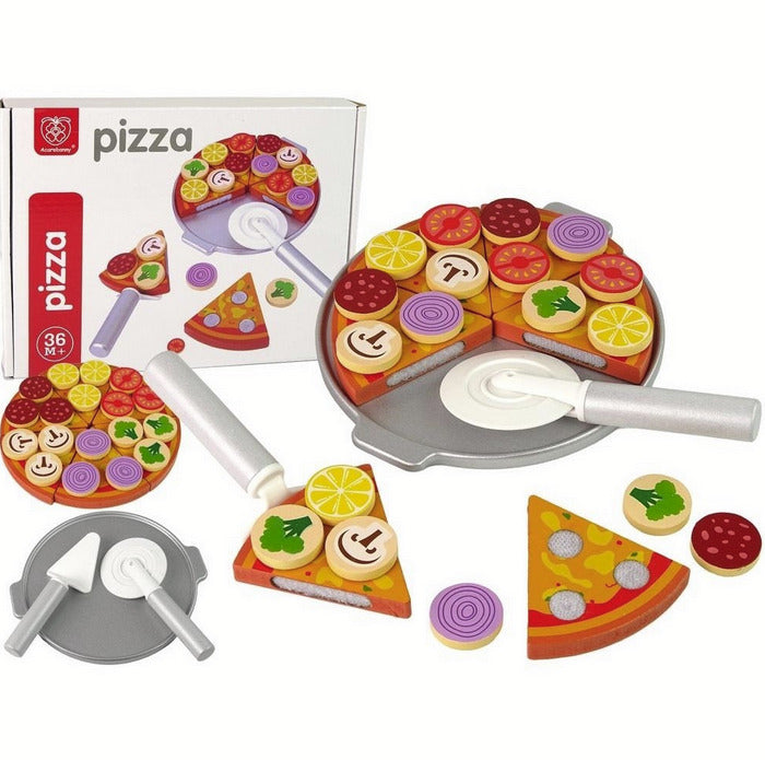 Set pizza din lemn cu accesorii