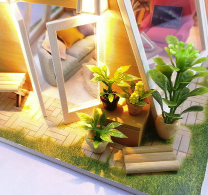 Casă de construit artizanală din lemn DIY