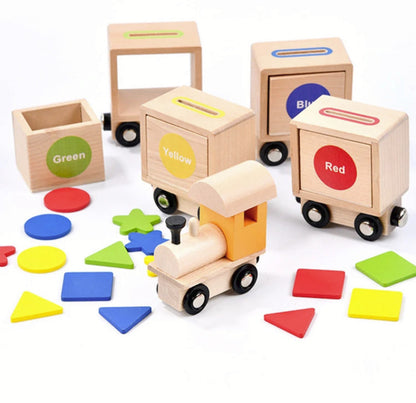 Trenuleț de jucărie educativ sortător pentru copii