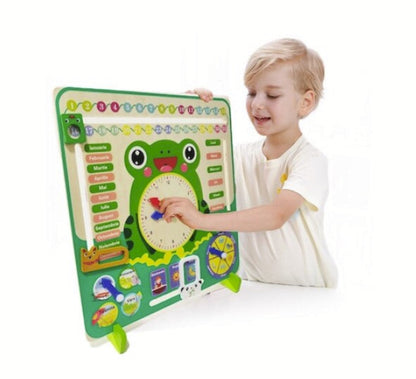 Calendar educativ Broscuța în limba română din lemn