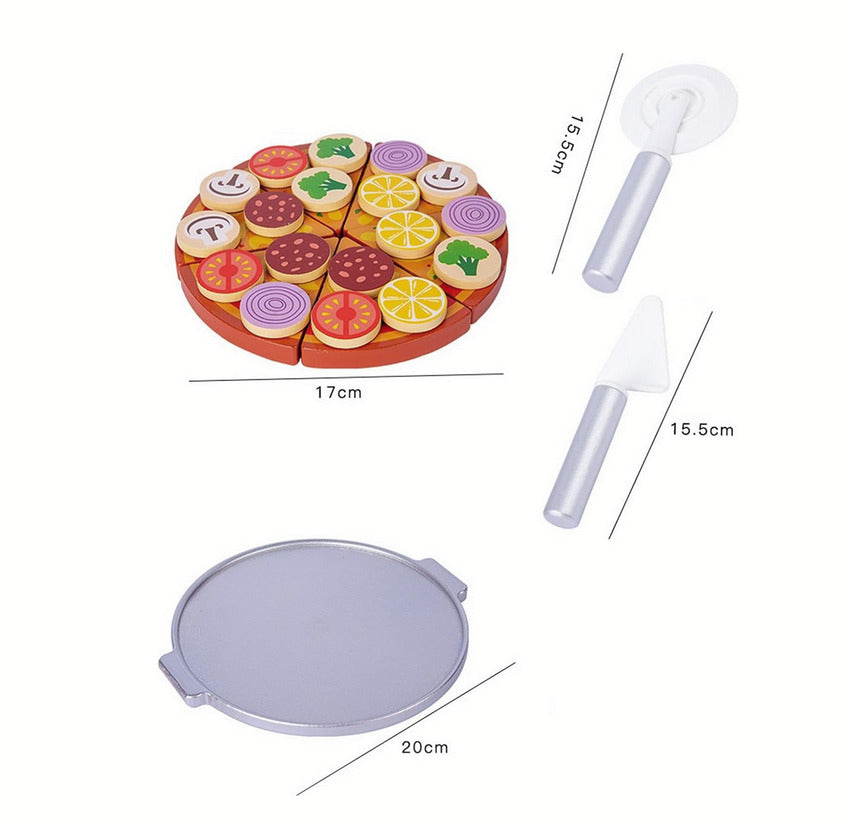 Set pizza din lemn cu accesorii