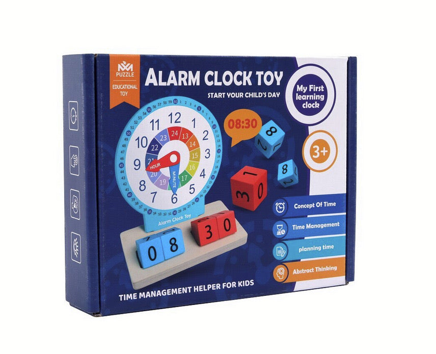 Jucarie Interactiva si educativa Ceas din Lemn
