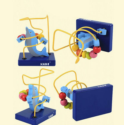 Labirint motric cu margele din lemn