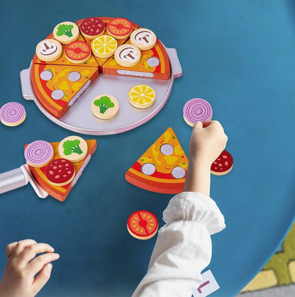 Set pizza din lemn cu accesorii