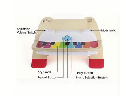 Pian interactiv pentru copii 1 an+, Magic Touch, din lemn