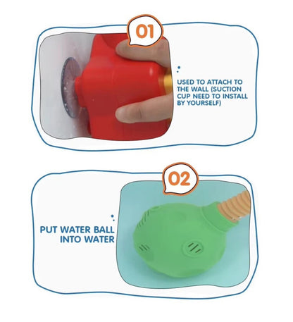 Cap de dus pentru copii 18 luni+, floarea soarelui, plastic, reglabil, verde/portocaliu, Verde