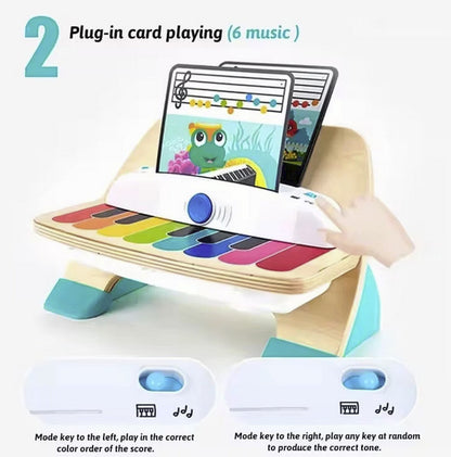 Pian interactiv pentru copii 1 an+, Magic Touch, din lemn