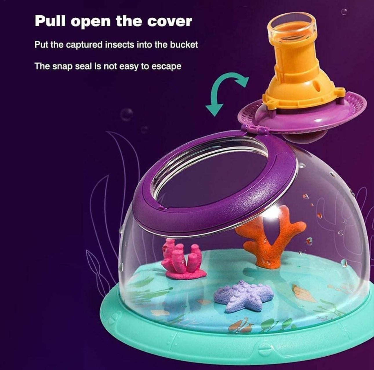Joc Educativ Multifunctional, Observator Insecte, Plante si Animale, Acvariu Pesti cu Telescop Rotativ