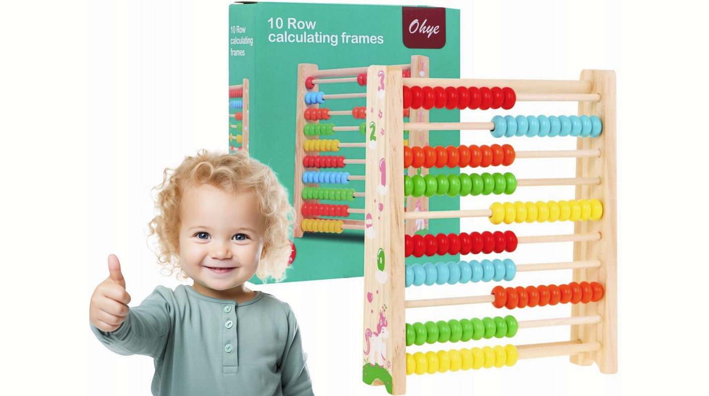 Numaratoare Educationala cu bile din lemn
