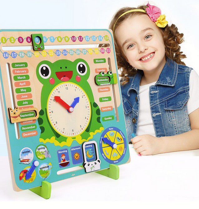 Calendar educativ Broscuța în limba română din lemn