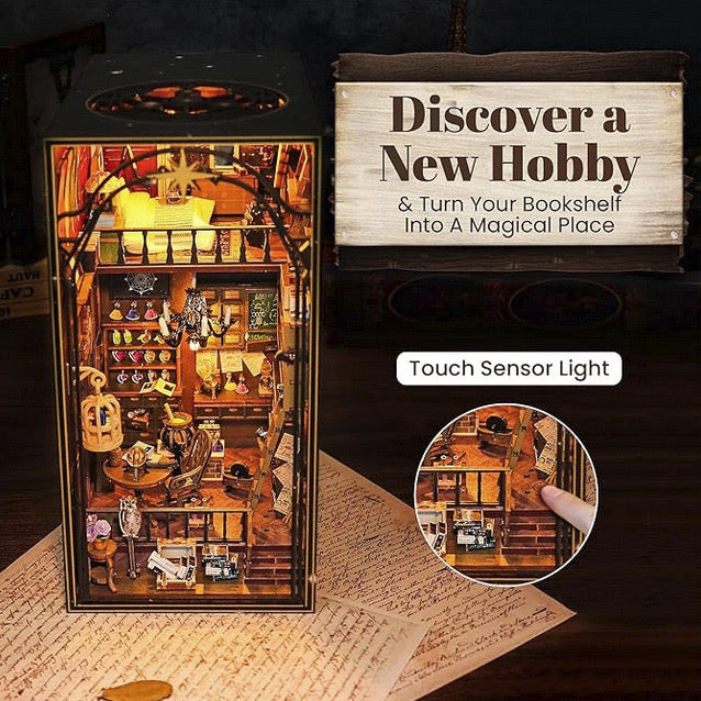 Kit Book Nook - Căsuță Miniatura DIY cu Lumini LED