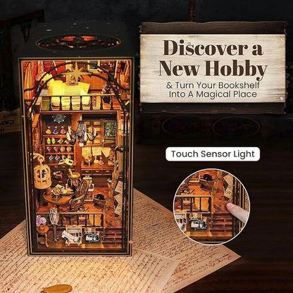 Kit Book Nook - Căsuță Miniatura DIY cu Lumini LED