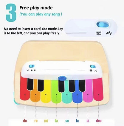 Pian interactiv pentru copii 1 an+, Magic Touch, din lemn